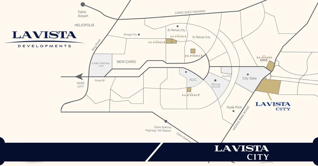 خريطة لافيستا القاهرة الجديدة