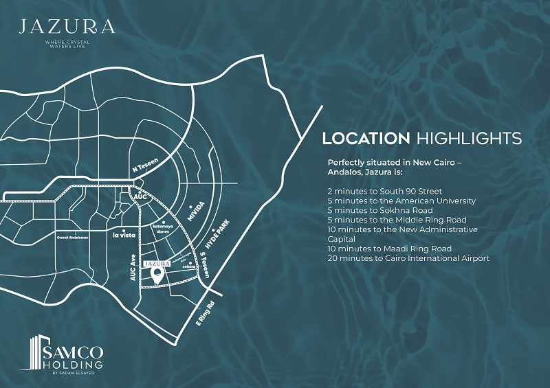 موقع كمبوند جازورا القاهرة الجديدة