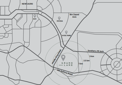 موقع مشروع جراند لين التجمع السادس
