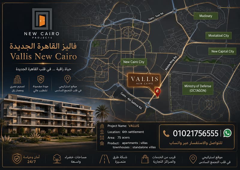 موقع مشروع فاليز القاهرة الجديدة