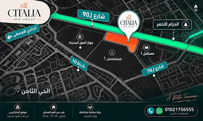خريطة مشروع سيتاليا العبور الجديدة